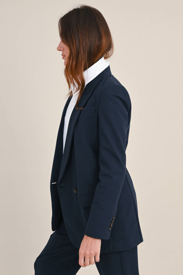 Brunello Cucinelli Baumwoll Blazer in Navy