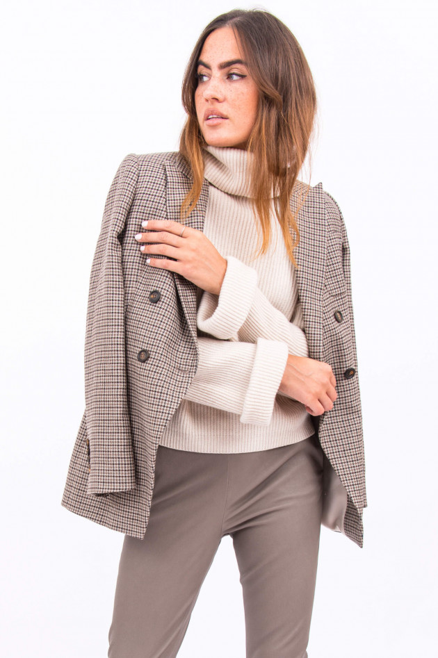 Brunello Cucinelli Blazer im Rapport-Design in Braun/Beige