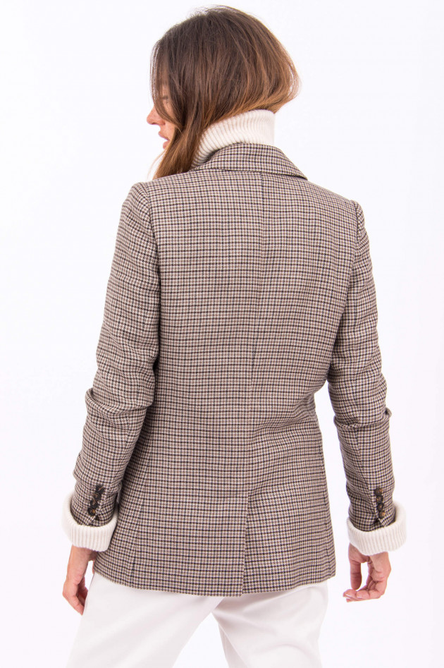 Brunello Cucinelli Blazer im Rapport-Design in Braun/Beige