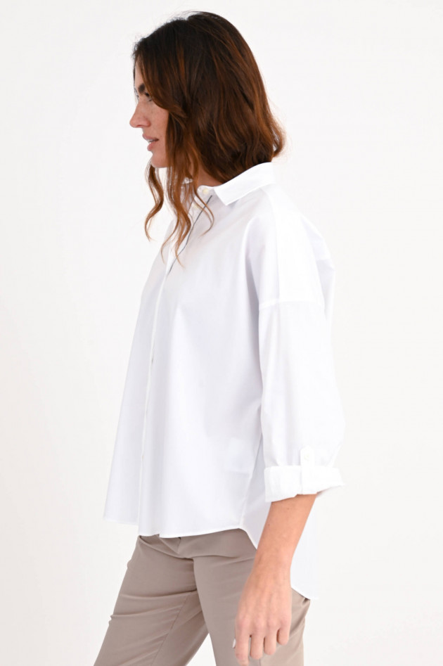 Brunello Cucinelli Bluse mit Monili-Perlen Details in Weiß