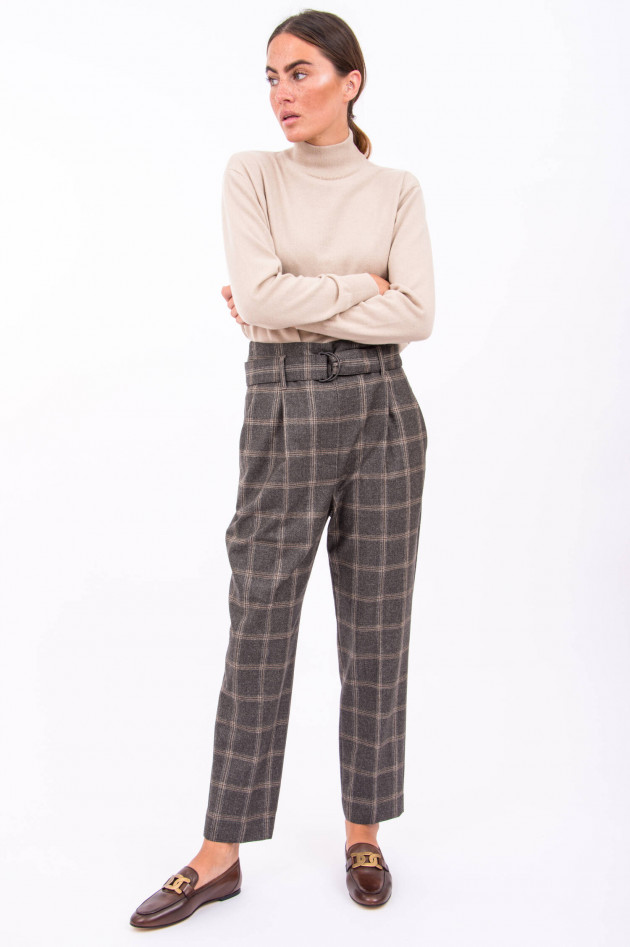 Brunello Cucinelli Hose aus reiner Schurwolle im Windowpane-Muster