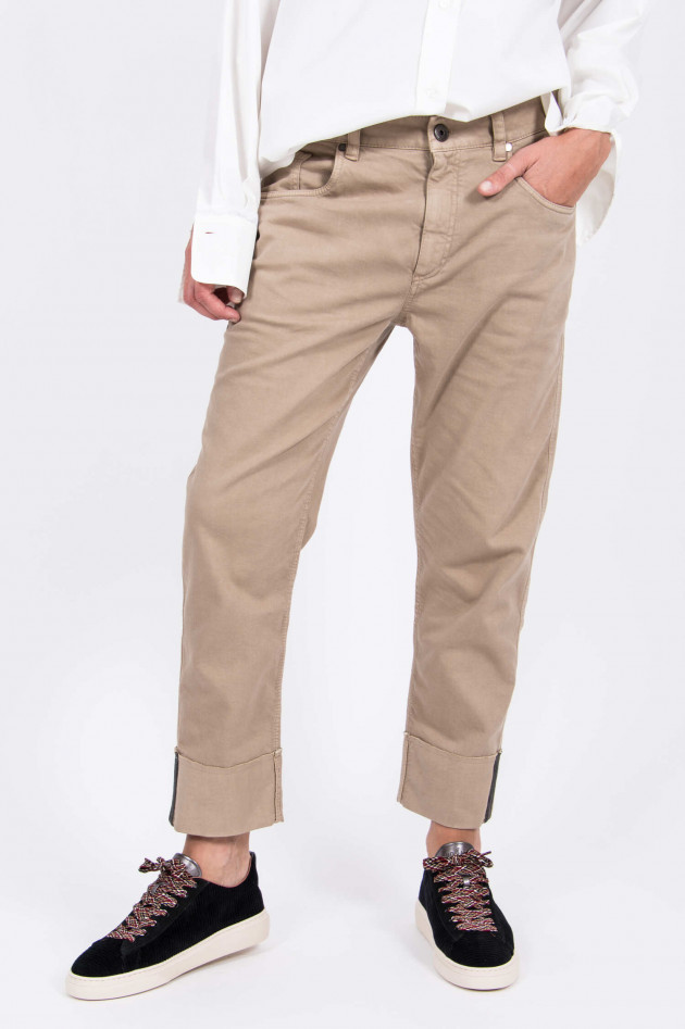 Brunello Cucinelli Soft-Denim Hose in Camel