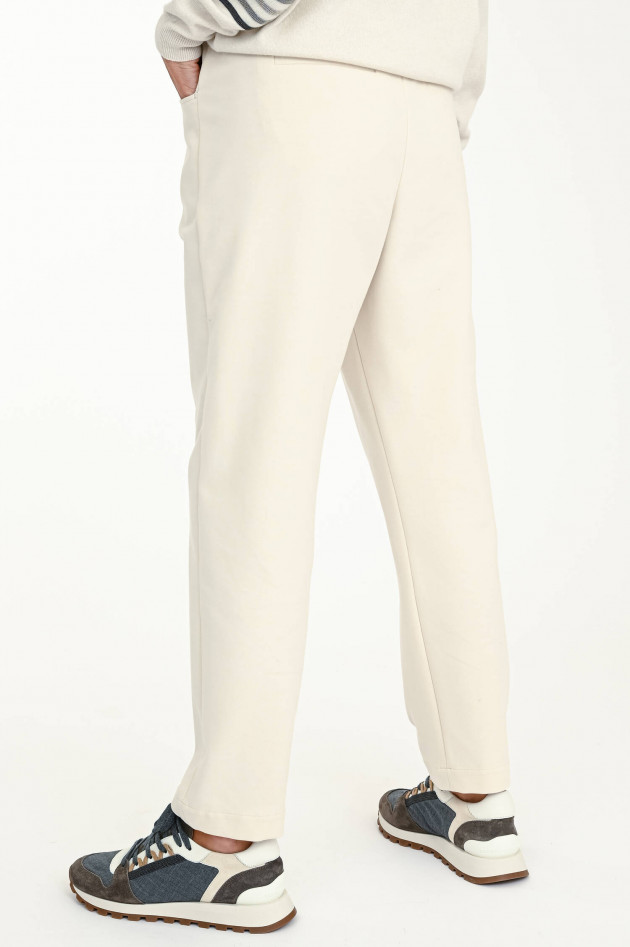 Brunello Cucinelli Jersey-Hose mit weitem Bein in Creme