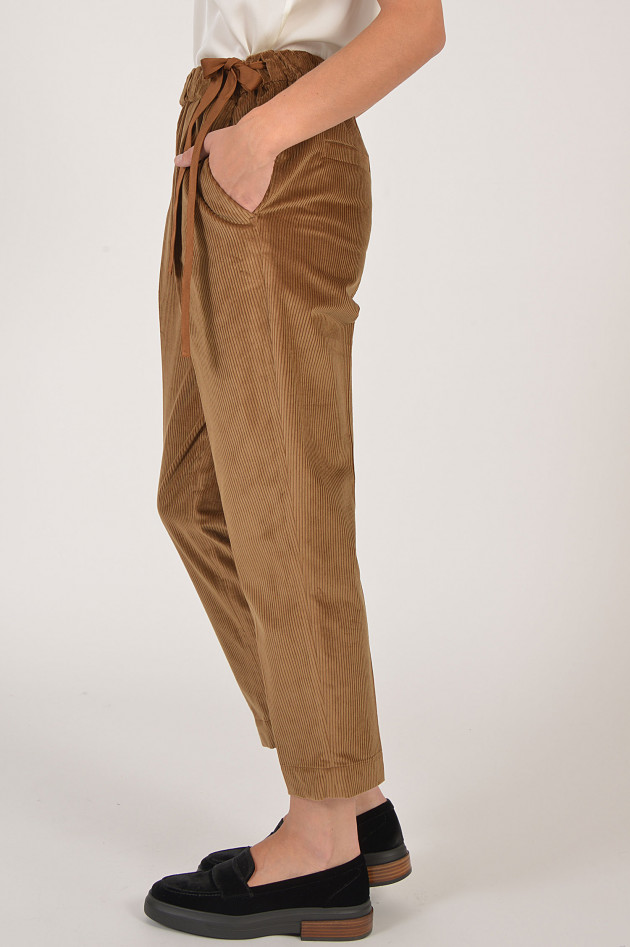 Brunello Cucinelli Cordhose aus Rippensamt in Cognac