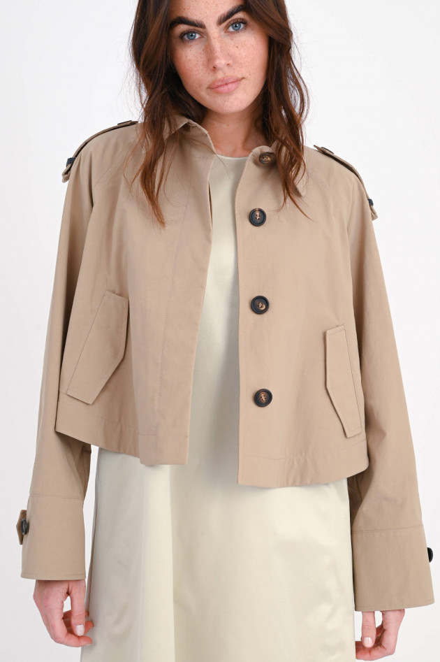 Brunello Cucinelli Kurze Jacke im Trenchcoat-Design in Beige