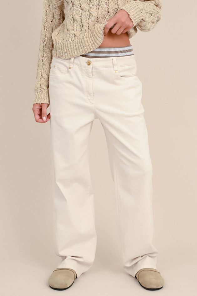 Brunello Cucinelli Straight Fit Jeans in Natur