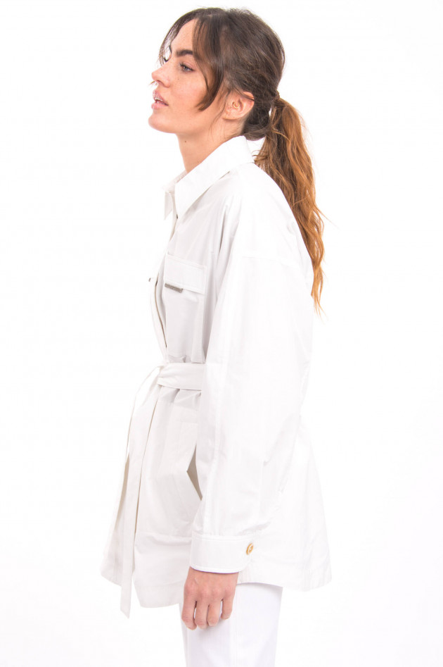 Brunello Cucinelli Jacke mit großen aufgesetzten Taschen in Weiß