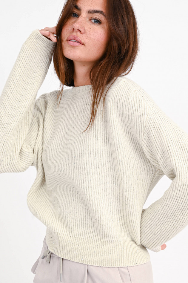 Brunello Cucinelli Pullover aus Cashmere und Wolle in Creme