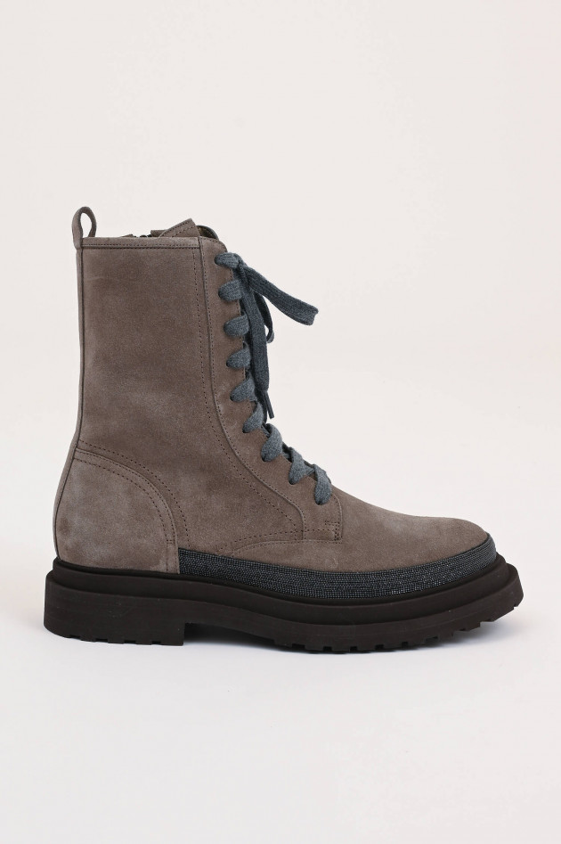 Brunello Cucinelli Stiefelette mit Molini-Details in Taupe