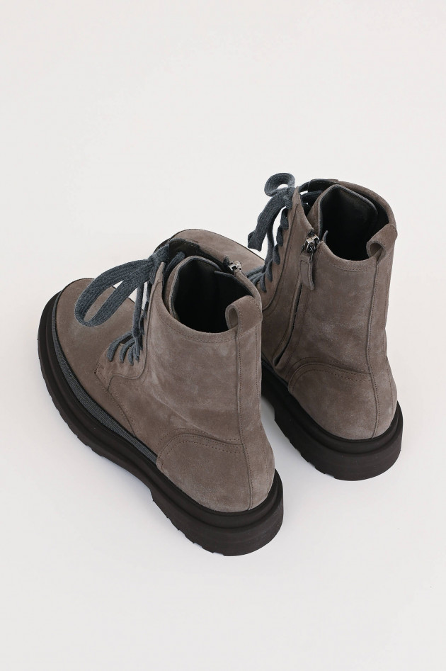 Brunello Cucinelli Stiefelette mit Molini-Details in Taupe