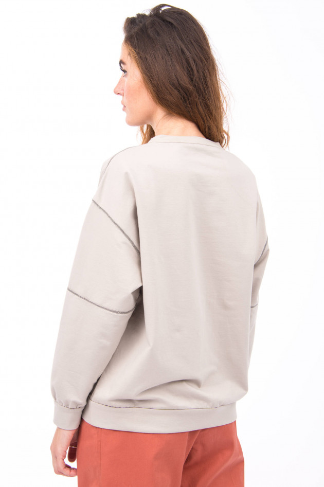 Brunello Cucinelli Sweater mit Ketten-Details in Pastellbraun