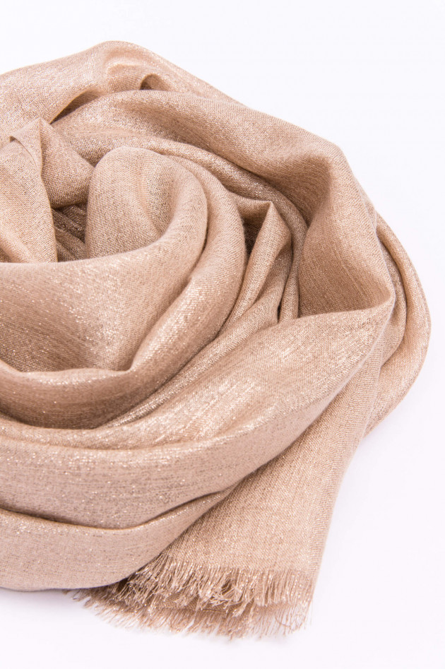 Brunello Cucinelli Kaschmir-Mix Schal in Rose/Rosegold