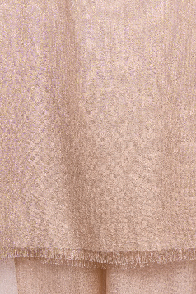 Brunello Cucinelli Kaschmir-Mix Schal in Rose/Rosegold