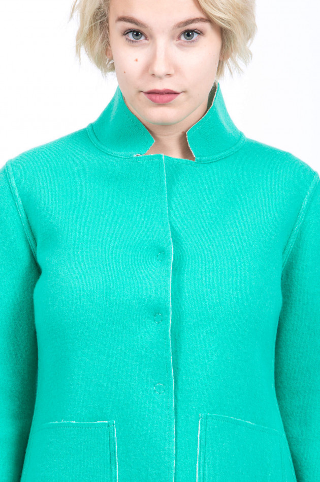 Bruno Manetti Double-Face Blazer in Smaragd/Natur