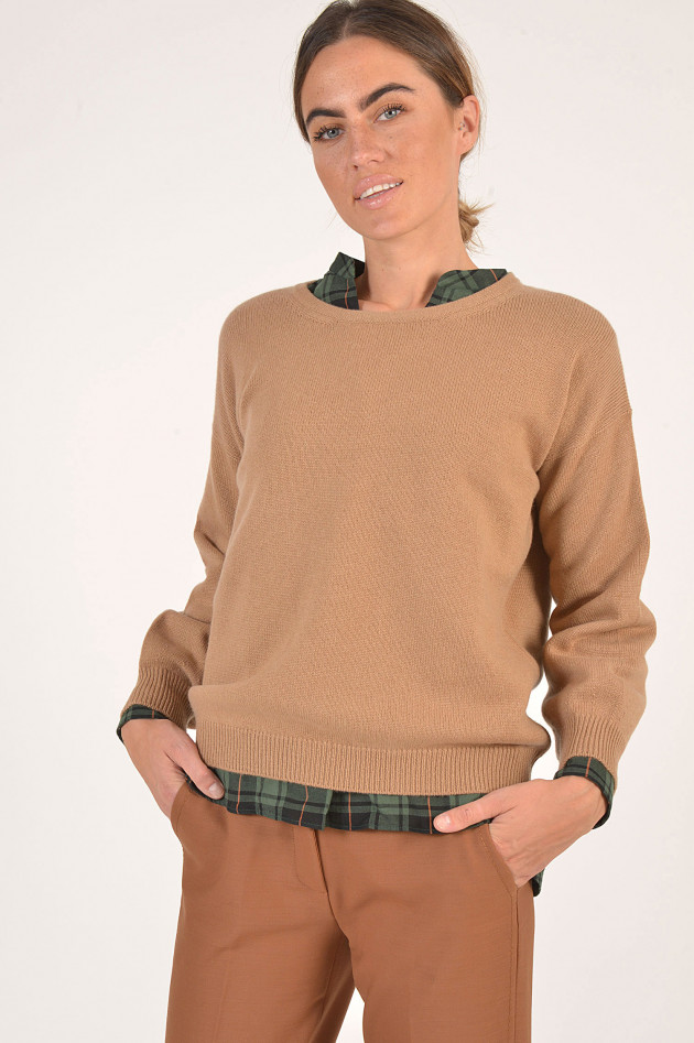 Bruno Manetti Pullover aus Cashmere in Camel