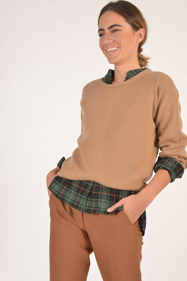 Bruno Manetti Pullover aus Cashmere in Camel