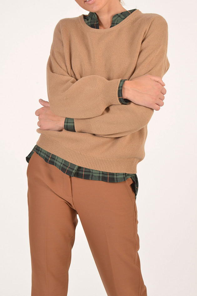 Bruno Manetti Pullover aus Cashmere in Camel