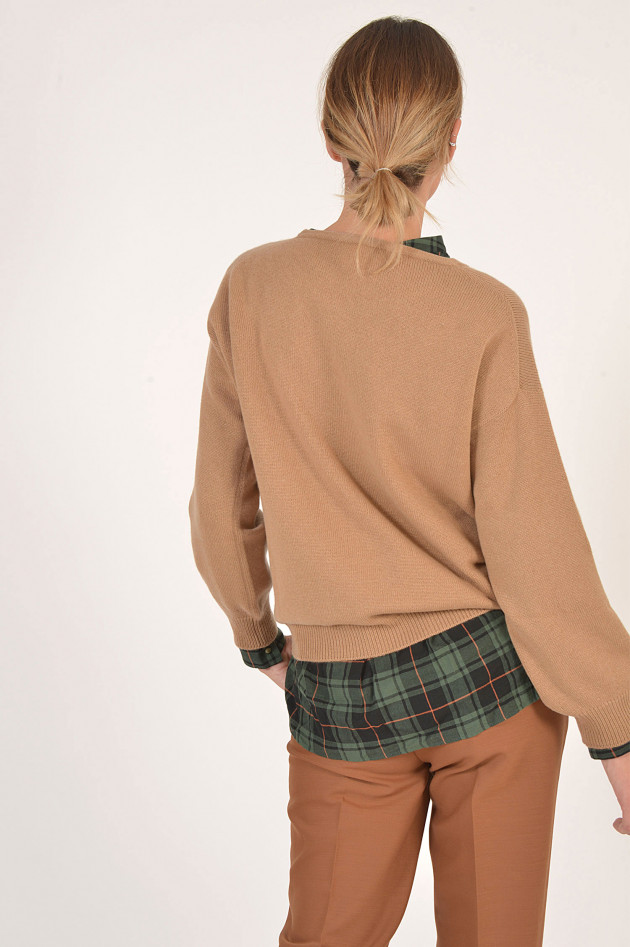 Bruno Manetti Pullover aus Cashmere in Camel