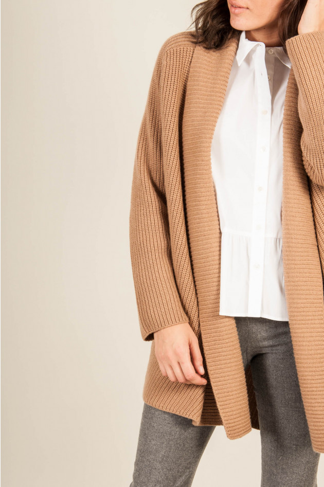 Bruno Manetti Strickweste aus Cashmere in Camel