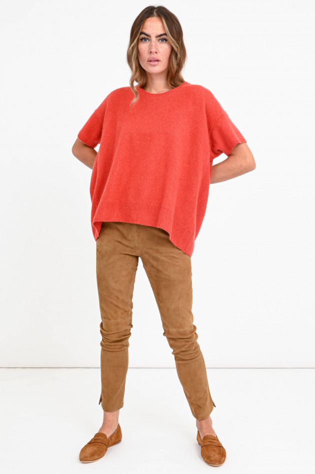 C.T plage Oversized Kurzarm Pullover in Orangerot