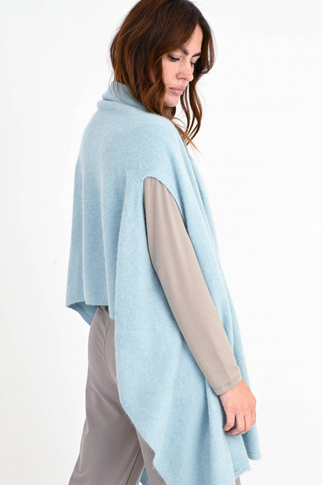 C.T plage Weiches Strickcape in Hellblau