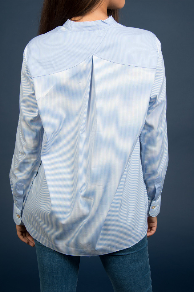 Caliban 820 Bluse in Blau/Weiß gestreift | GRUENER.AT
