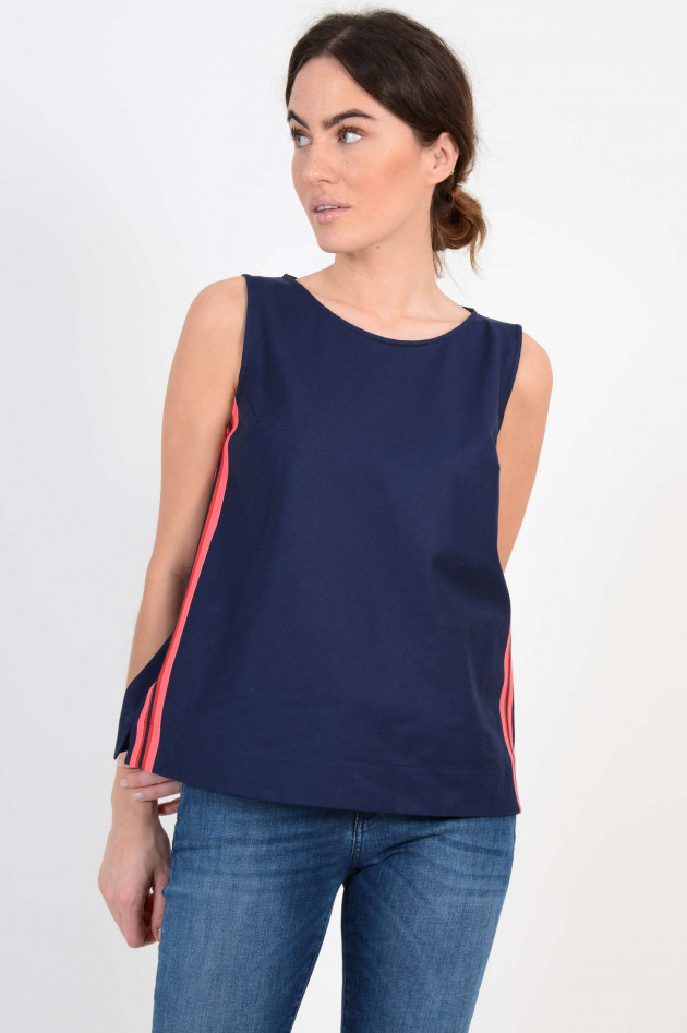 Caliban 820 Top mit Seitenstreifen in Navy/Pink