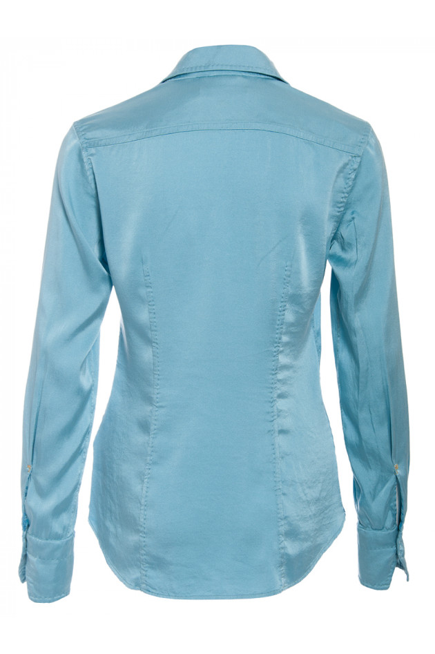 Seidenbluse Petrol