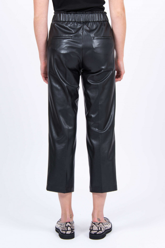 Cambio  Hose COLETTE aus veganem Leder in Schwarz