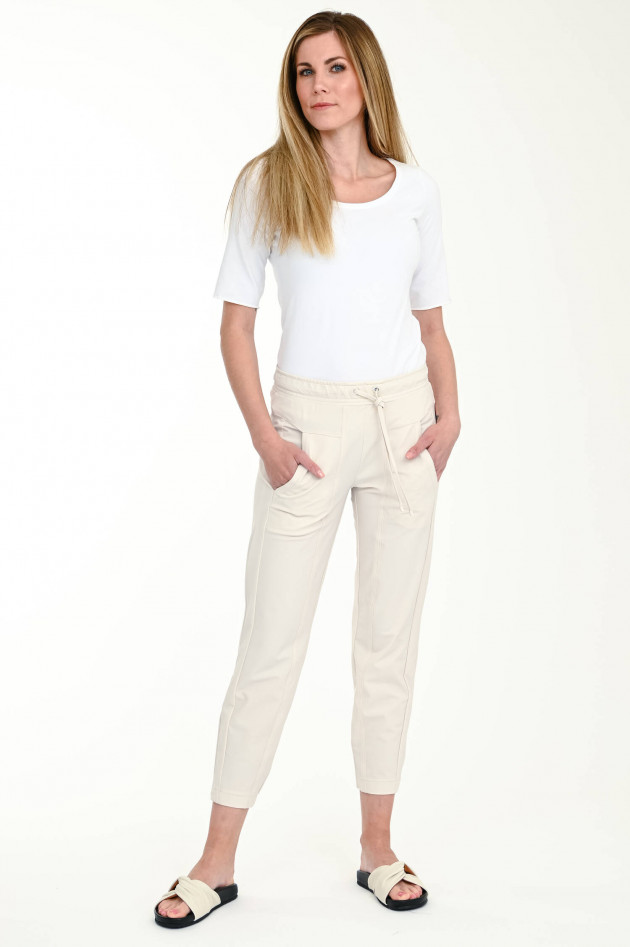 Cambio  Cropped Stretch-Hose JORDAN in Creme