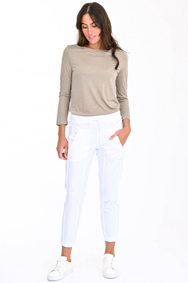 Cambio  Cropped Stretch-Hose JORDAN in Weiß