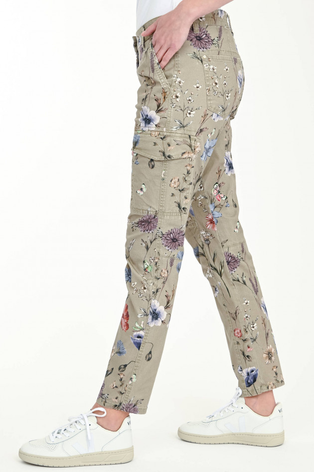 Cambio  Cargo-Hose LOTTA mit Blumen-Print in Helloliv