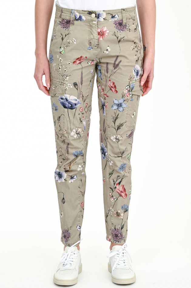 Cambio  Cargo-Hose LOTTA mit Blumen-Print in Helloliv