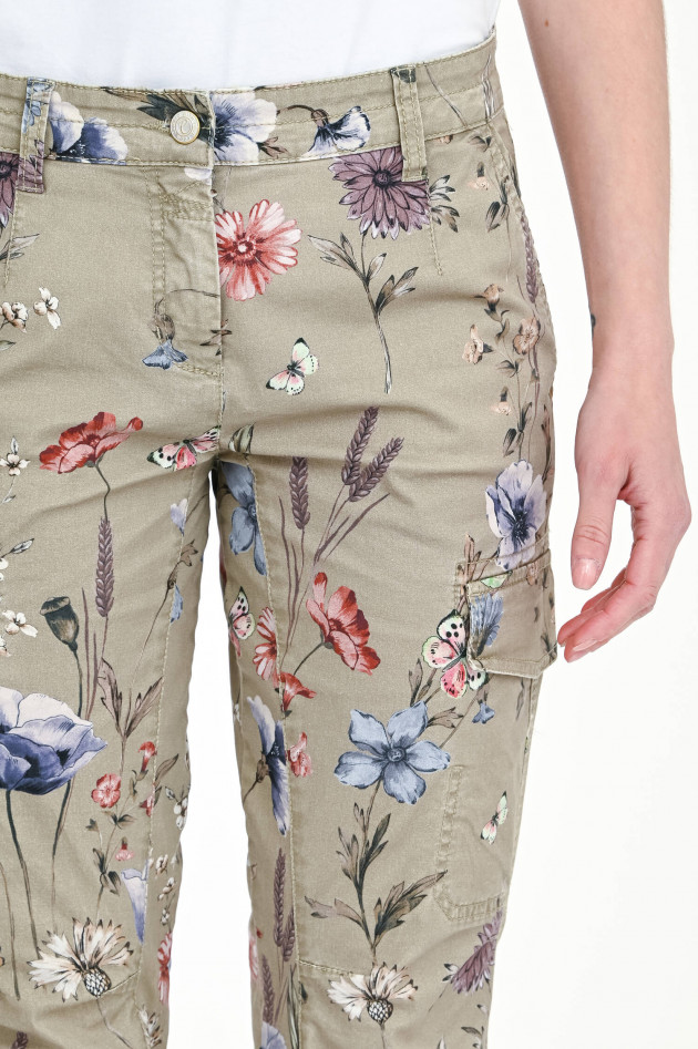 Cambio  Cargo-Hose LOTTA mit Blumen-Print in Helloliv