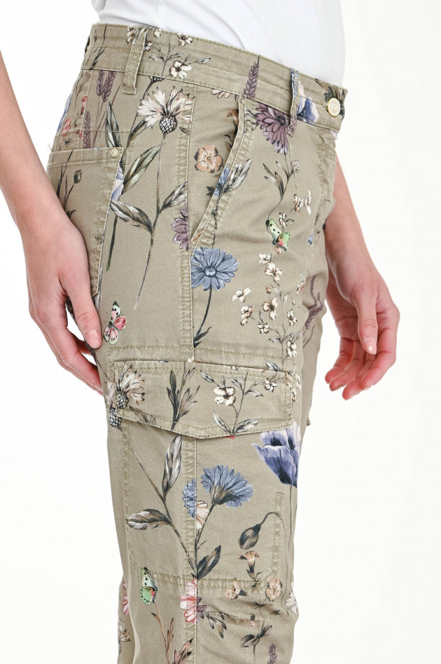 Cambio  Cargo-Hose LOTTA mit Blumen-Print in Helloliv