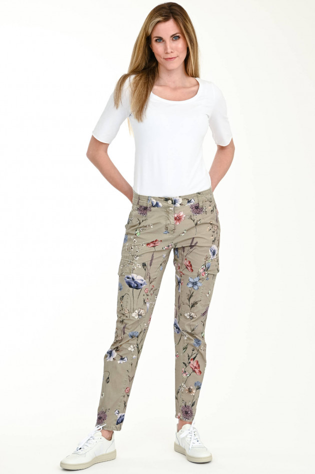 Cambio  Cargo-Hose LOTTA mit Blumen-Print in Helloliv