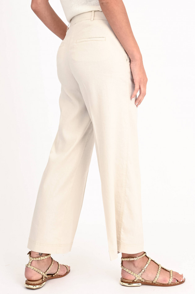 Cambio  Hose AMY aus Leinenmix in Creme