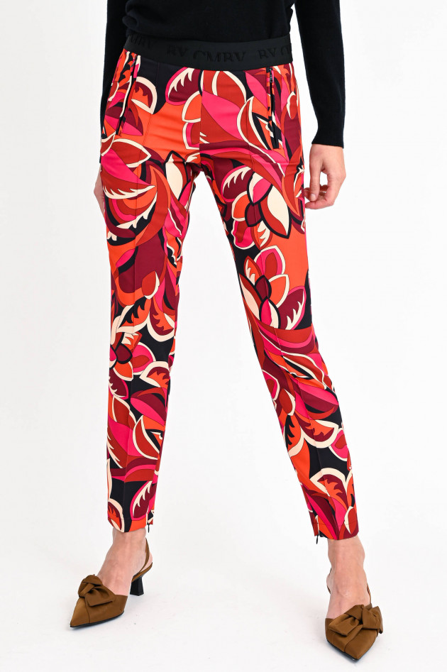 Cambio  Gemusterte Hose RIKE in Pink/Orange/Magenta