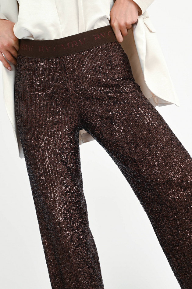 Cambio  Pailetten Hose ALICE in Braun