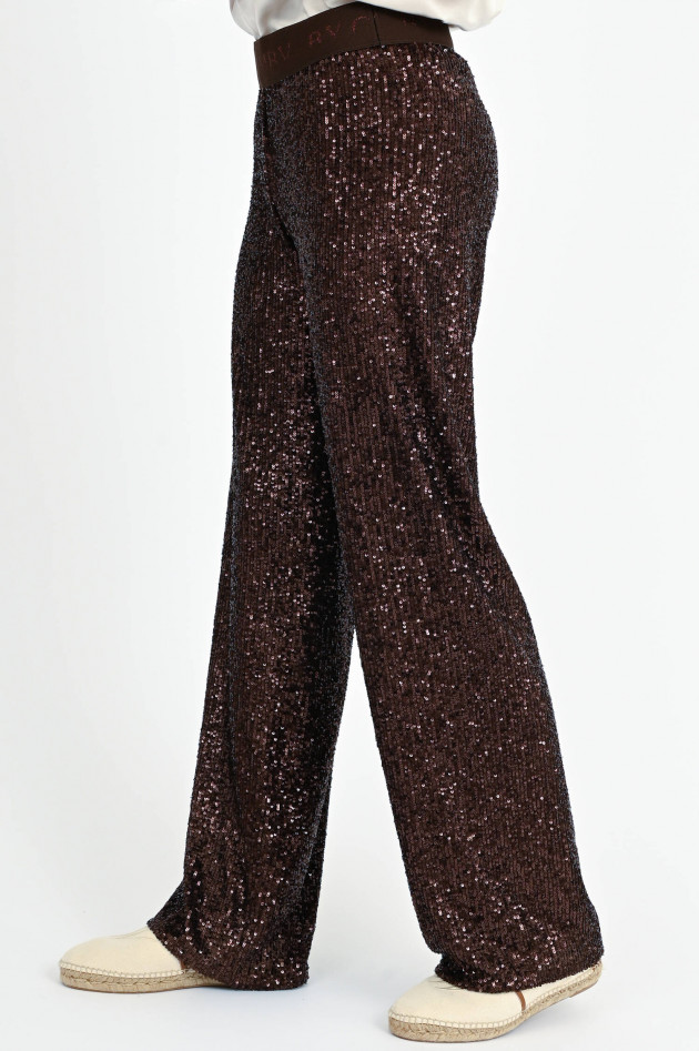 Cambio  Pailetten Hose ALICE in Braun