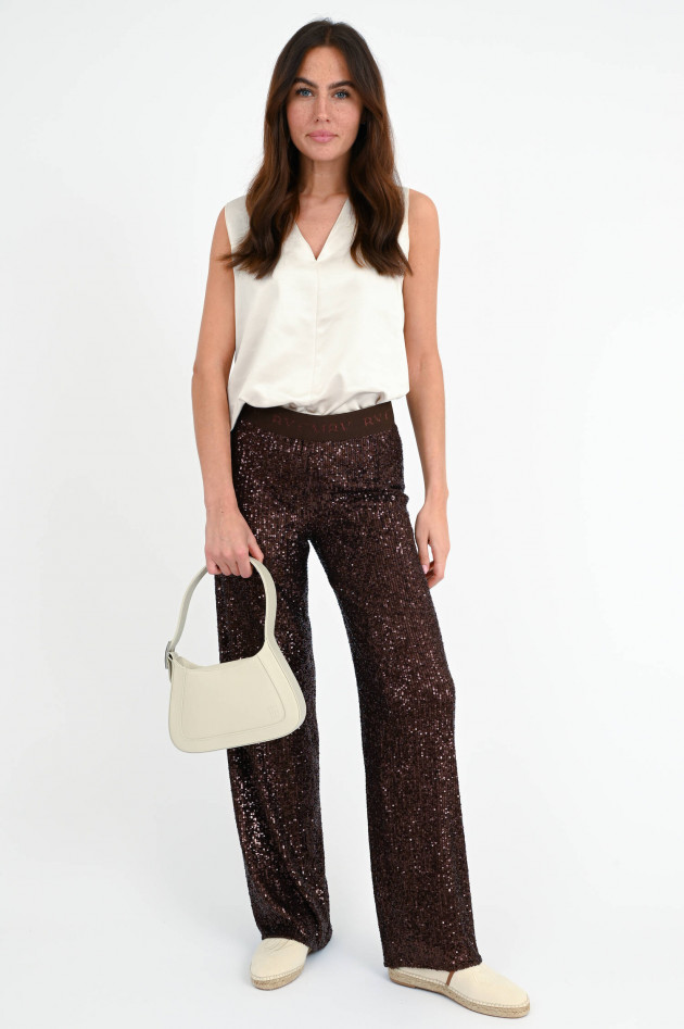 Cambio  Pailetten Hose ALICE in Braun