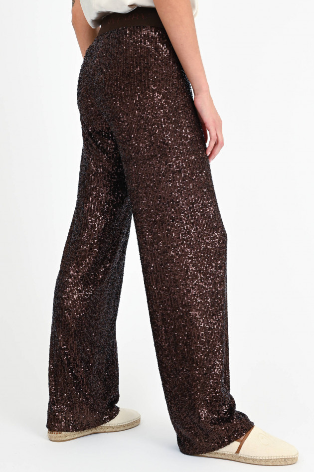 Cambio  Pailetten Hose ALICE in Braun