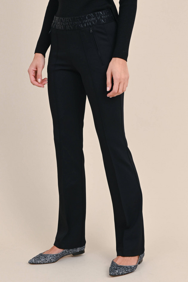Cambio  Flared Hose FLOWER in Schwarz