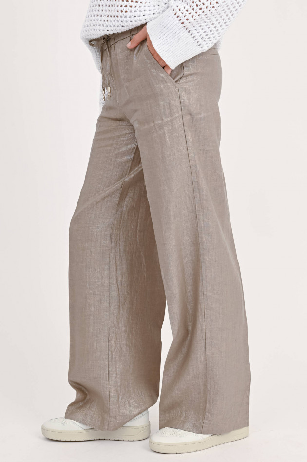 Cambio  Hose AMALIA in Taupe mit Goldschimmer