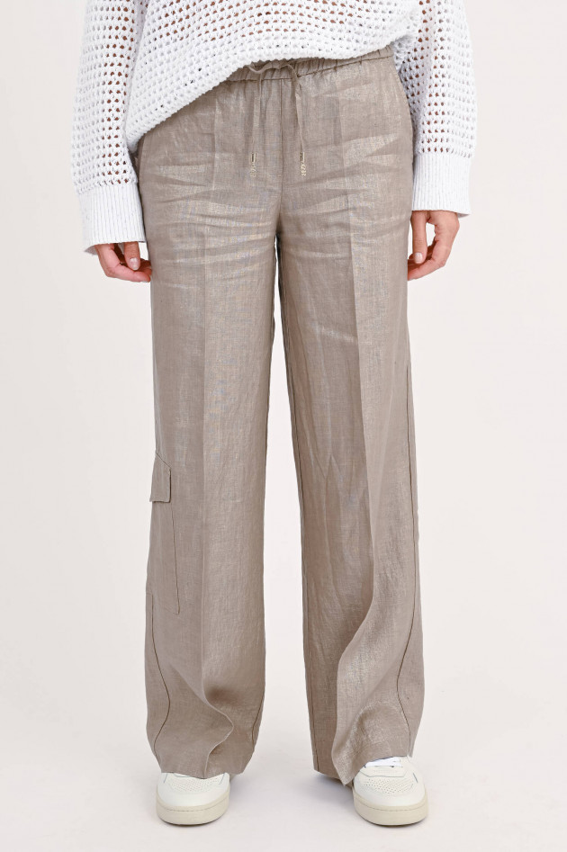 Cambio  Hose AMALIA in Taupe mit Goldschimmer