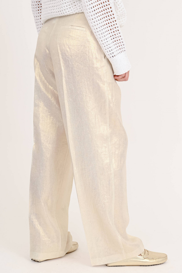Cambio  Leinenhose ANNY in schimmerndem Gold
