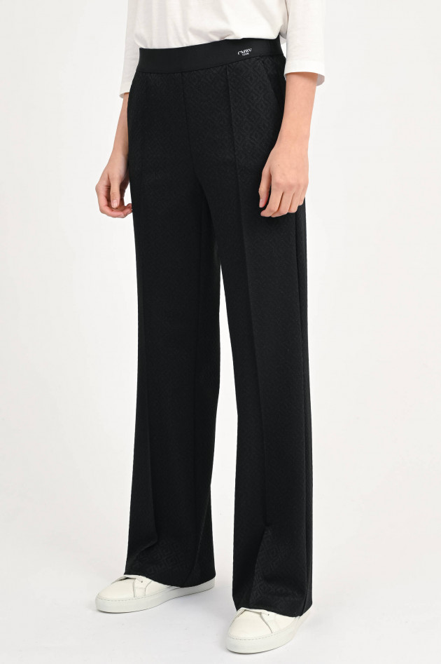 Cambio  Glitzer-Hose AVA in Schwarz