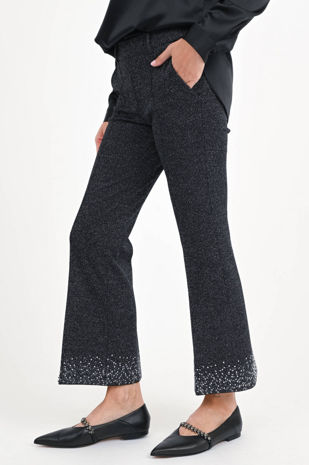 Cambio  Hose FRANCOISE mit Diamond Glitter in Schwarz