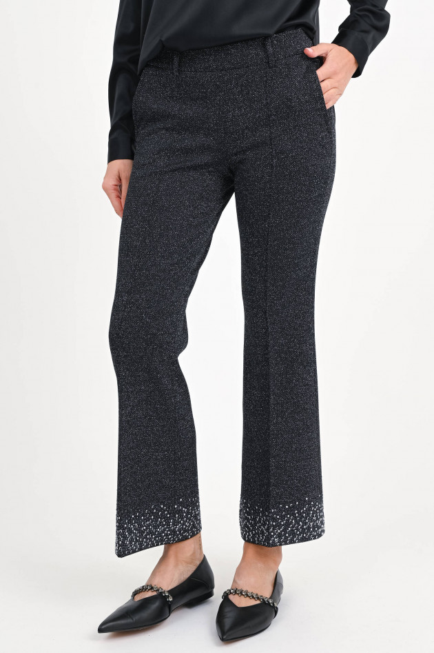 Cambio  Hose FRANCOISE mit Diamond Glitter in Schwarz