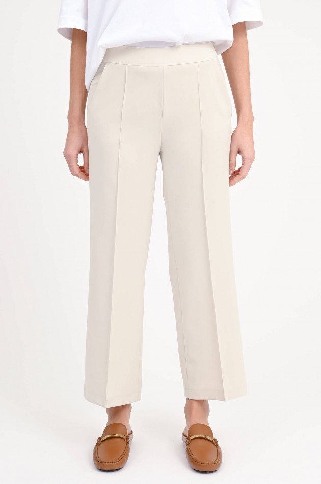 Cambio  Hose mit dekorativen Gummizug in Creme